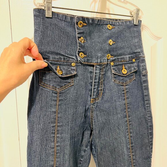 Younique Brand Jeans-Blue High Waisted Sz. 11 Jrs.-Stretch-Comfy-Unique - Picture 3 of 14